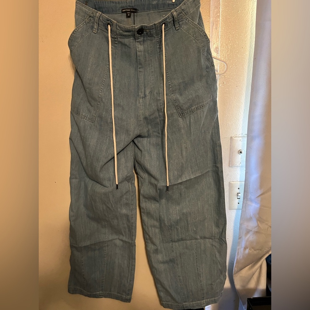 James Perse Denim Blue Cargo Pants